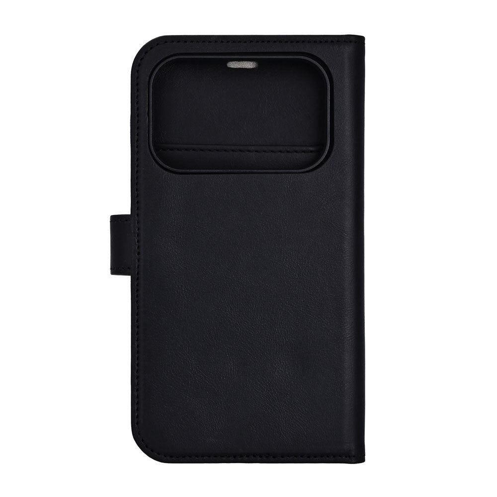 iPhone 17 Pro RadiCover Exclusive 2-in-1 Anti Stråling Læder Flip Case m. Kortholder - MagSafe Kompatibel - Sort