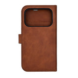iPhone 17 Pro RadiCover Exclusive 2-in-1 Anti Stråling Læder Flip Case m. Kortholder - MagSafe Kompatibel - Brun
