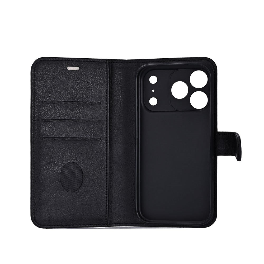 iPhone 17 Pro RadiCover Anti Stråling Kunstlæder Flip Cover m. Pung - Sort