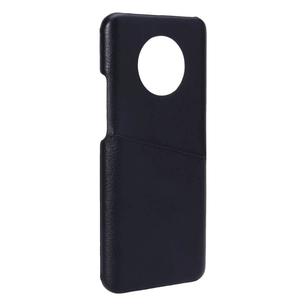 OnePlus 7T Onsala Kunstlæder Cover m. Lomme til Kort - Sort