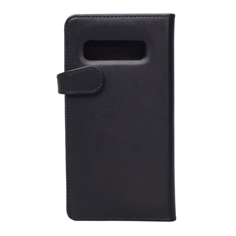 Buffalo - Samsung Galaxy S10+ (Plus) - 2-i-1 Ægte Læder Flip Cover - Sort