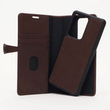 Buffalo - Samsung Galaxy S20 Ultra - 2-i-1 Ægte Læder Flip Cover - Brun