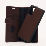 Buffalo - Samsung Galaxy S20 - 2-i-1 Ægte Læder Flip Cover - Brun