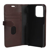 iPhone 13 Pro GEAR Buffalo 2-in-1 Wallet Ægte Læder Magnet Flip Cover m. Pung - Brun