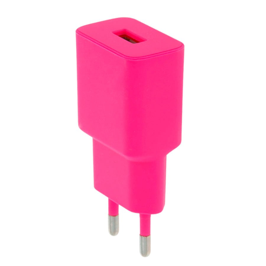 12W Vægoplader m. USB-A fra Setty - Pink