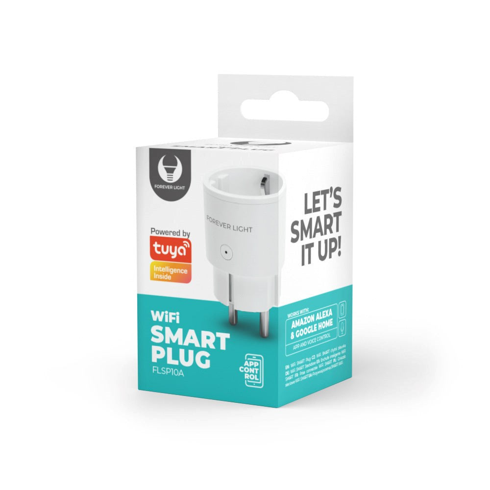 Tuya Smart Plug Stikdåse m. Energimåler og Wifi - Hvid