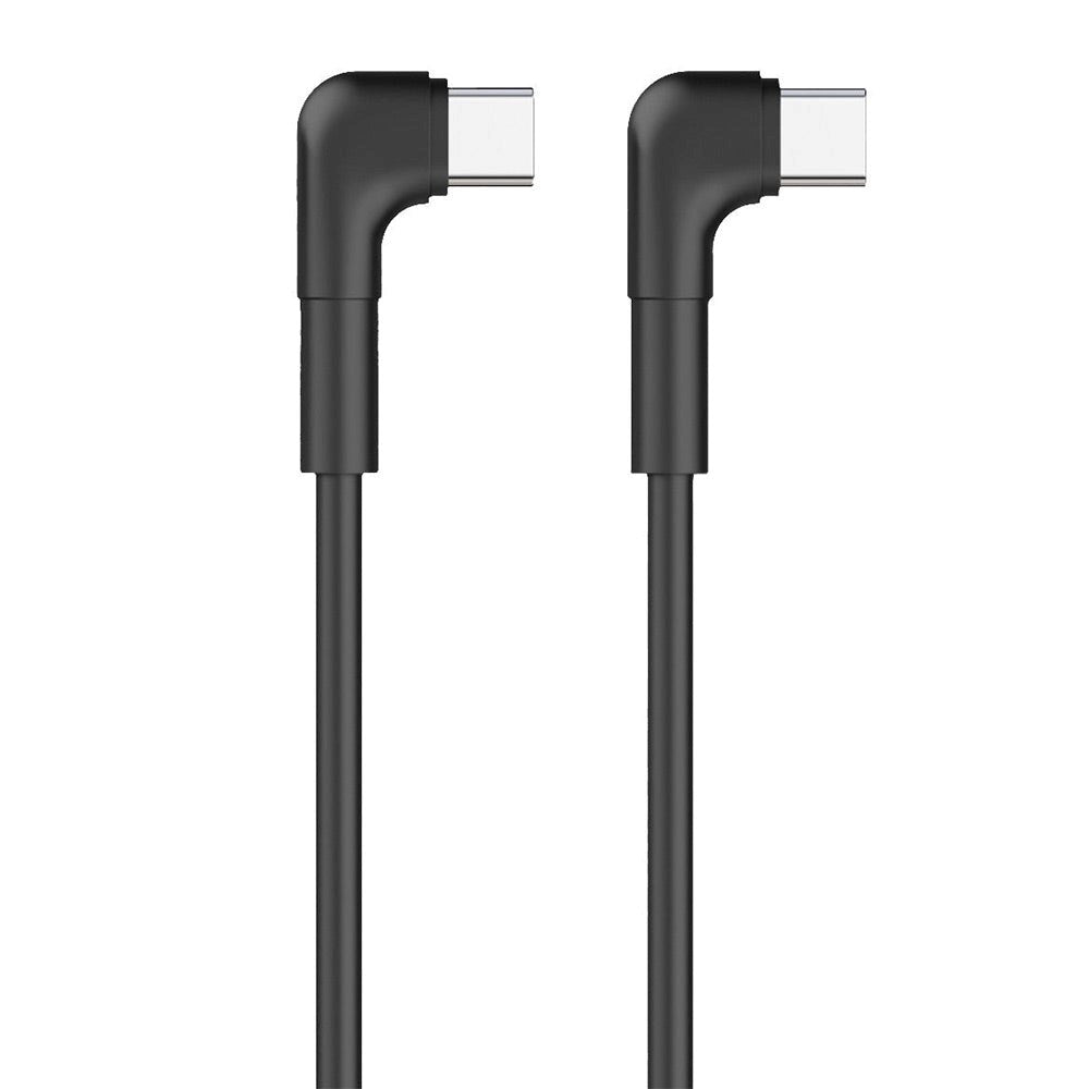 Maxlife Vinklet USB-C til USB-C Kabel 60W - 1m - Sort