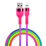 USB-A til Lightning Kabel 10 W fra Setty - 1,2 m. - Regnbue