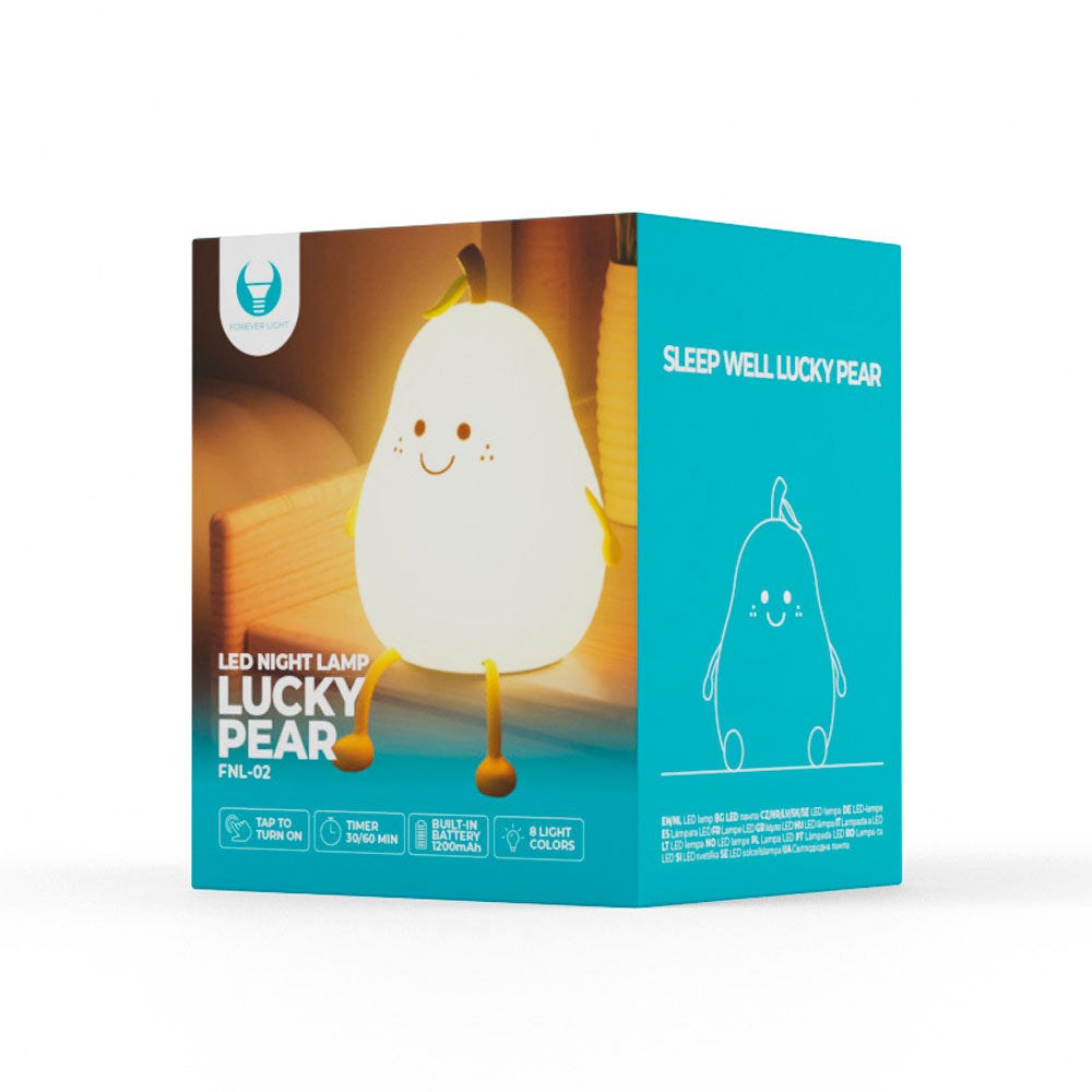 Forever Light Silikone Natlampe LED - Lucky Pear