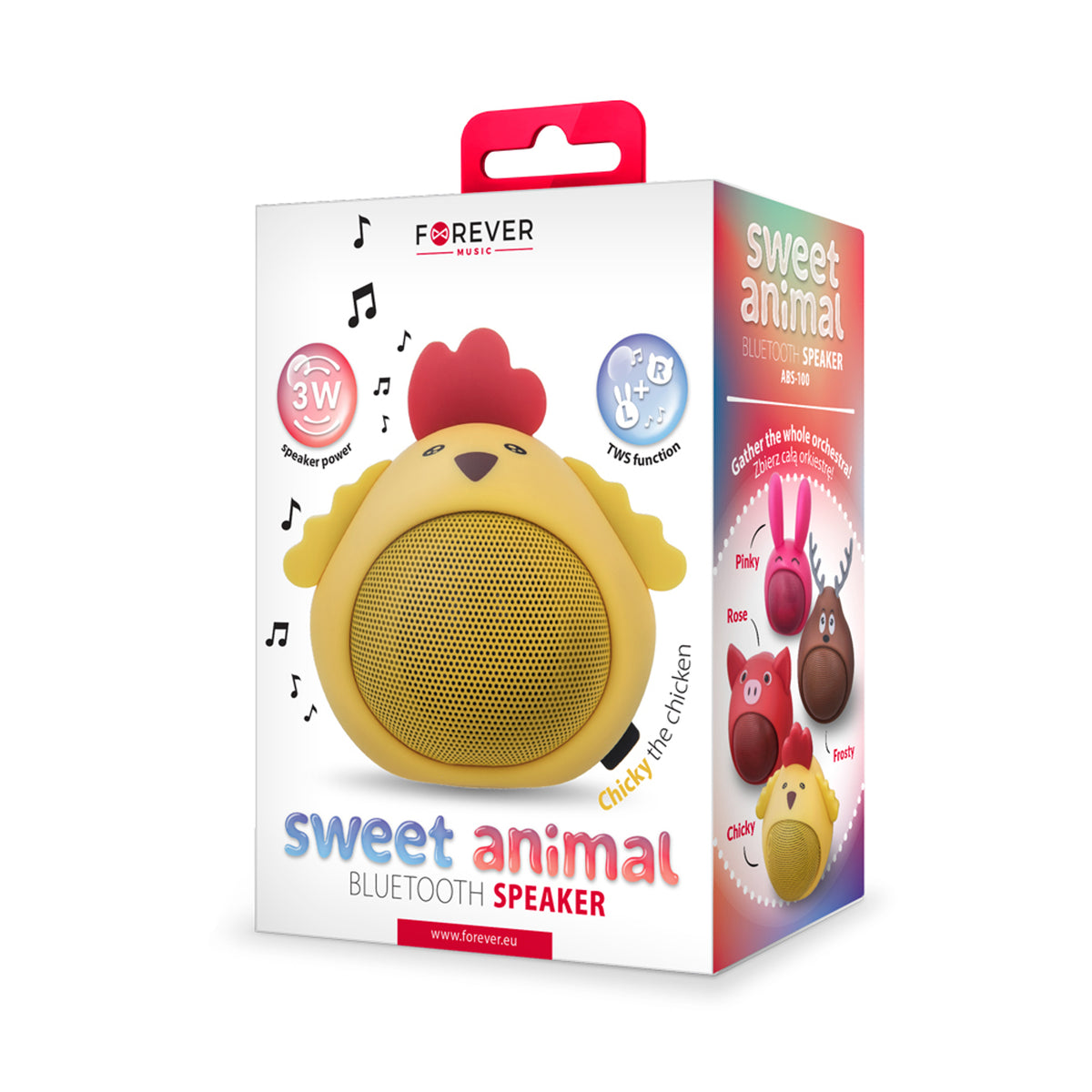 Forever Animal Bluetooth Højttaler - Gul Kylling