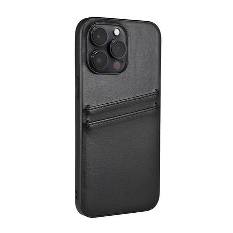 iPhone 14 Pro Max GEAR Buffalo Vegansk Læder Bagside Cover m. Kortlommer - Sort