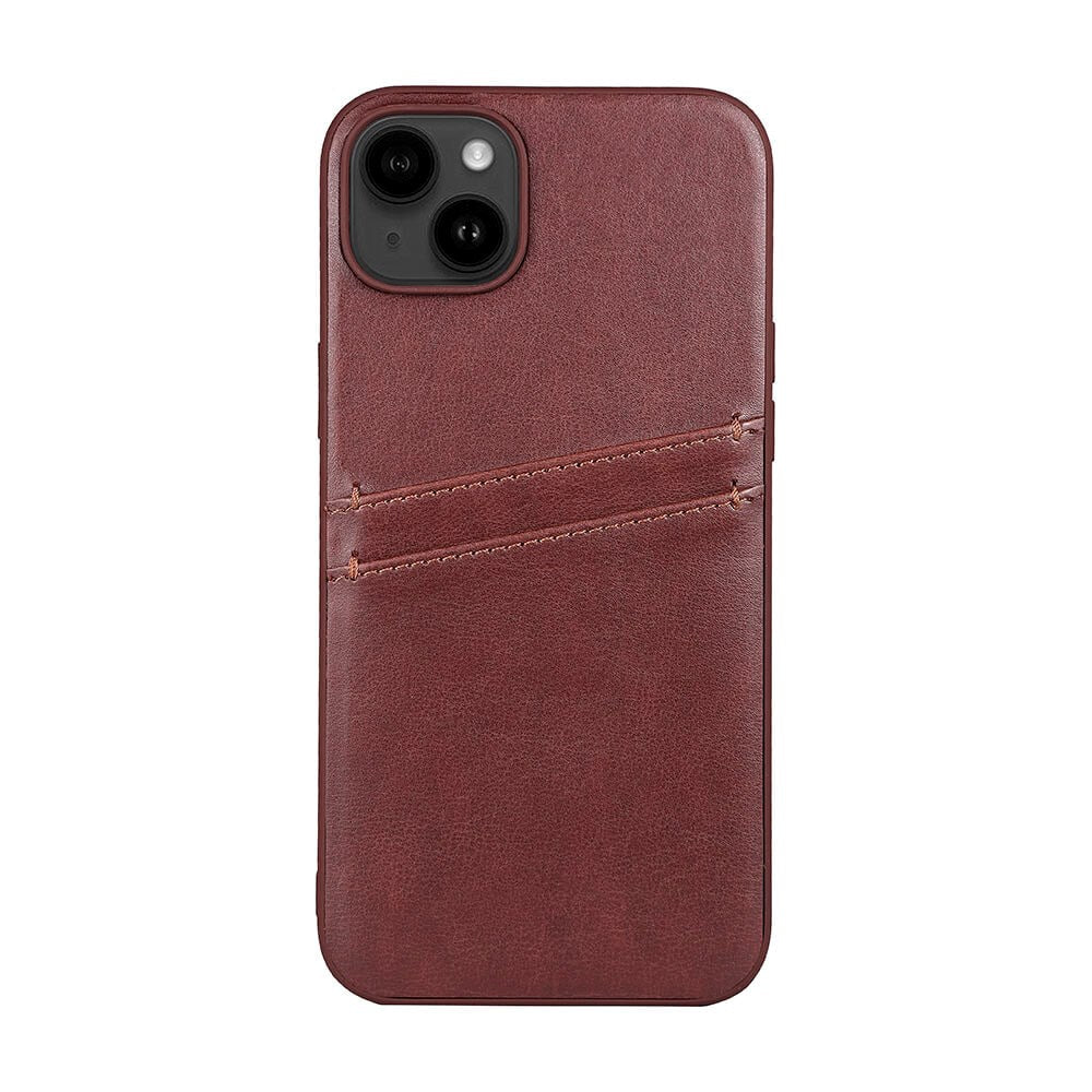 iPhone 14 Plus GEAR Buffalo Vegansk Læder Bagside Cover m. Kortlommer - Brun