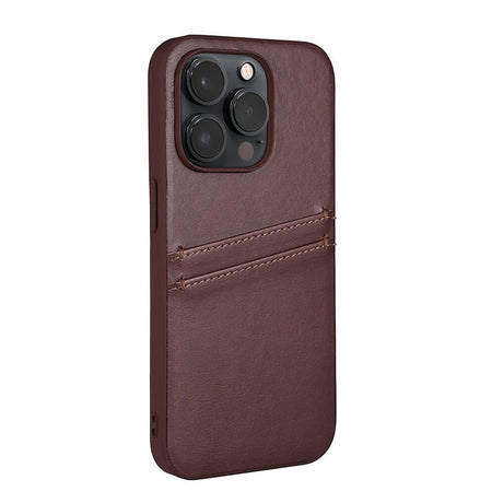 iPhone 14 Pro GEAR Buffalo Vegansk Læder Bagside Cover m. Kortlommer - Brun