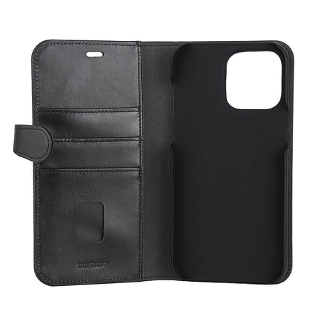 iPhone 14 Pro Max Gear Buffalo Wallet Ægte Læder Magnet Flip Cover m. Pung - Sort