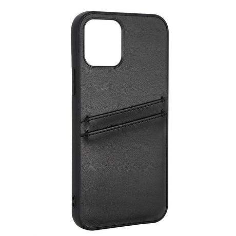 Buffalo iPhone 12 / 12 Pro Kunstlæder Bagside Cover m. Kortlomme - Sort