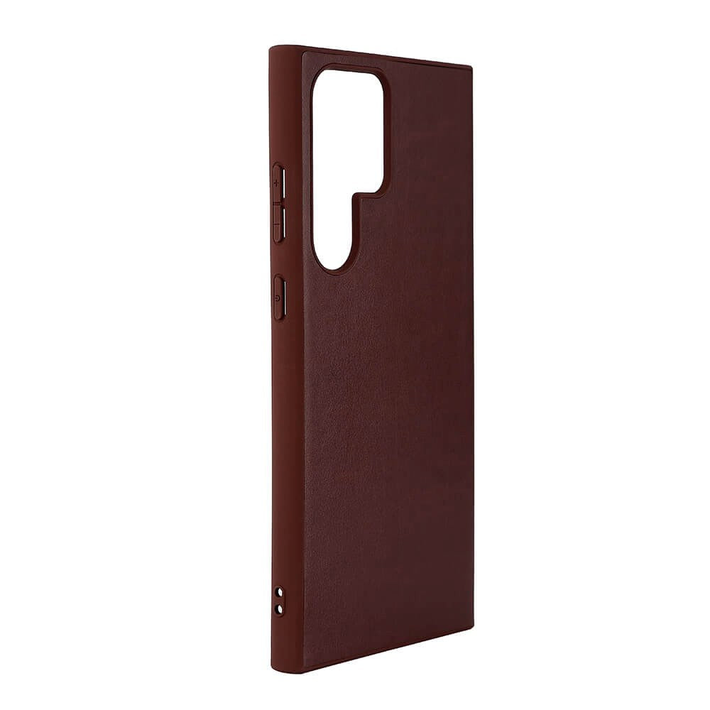 Samsung Galaxy S23 Ultra Buffalo Ægte Læder Bagside Cover - Brun