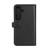 Samsung Galaxy S24 Buffalo 2-in-1 Wallet Ægte Læder Magnet Flip Cover m. Pung - Sort