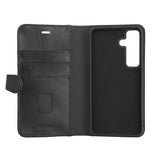 Samsung Galaxy S24 Buffalo 2-in-1 Wallet Ægte Læder Magnet Flip Cover m. Pung - Sort