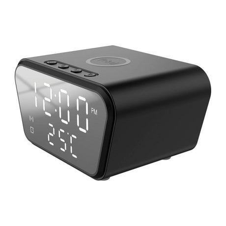 Rebeltec Alarm Clock m. Qi Trådløs Oplader 10W - Sort