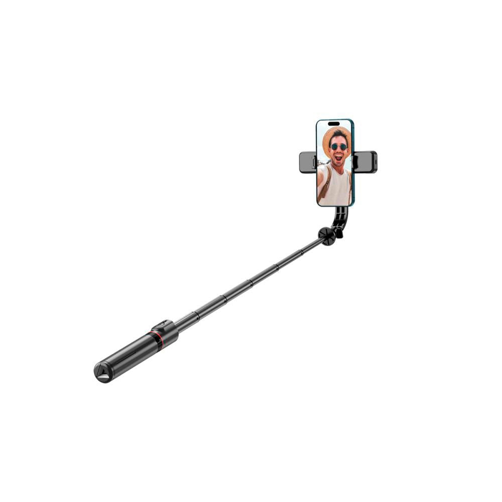 L05S Tech-Protect Selfiestang m. Tripod & Led Lys - Bluetooth - Sort