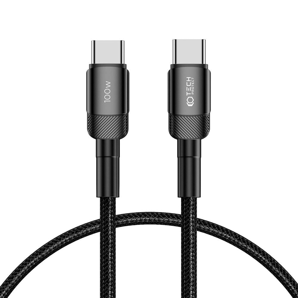 Tech-Protect Ultraboost Evo USB-C til USB-C Kabel 1000W/5A 25cm - Sort