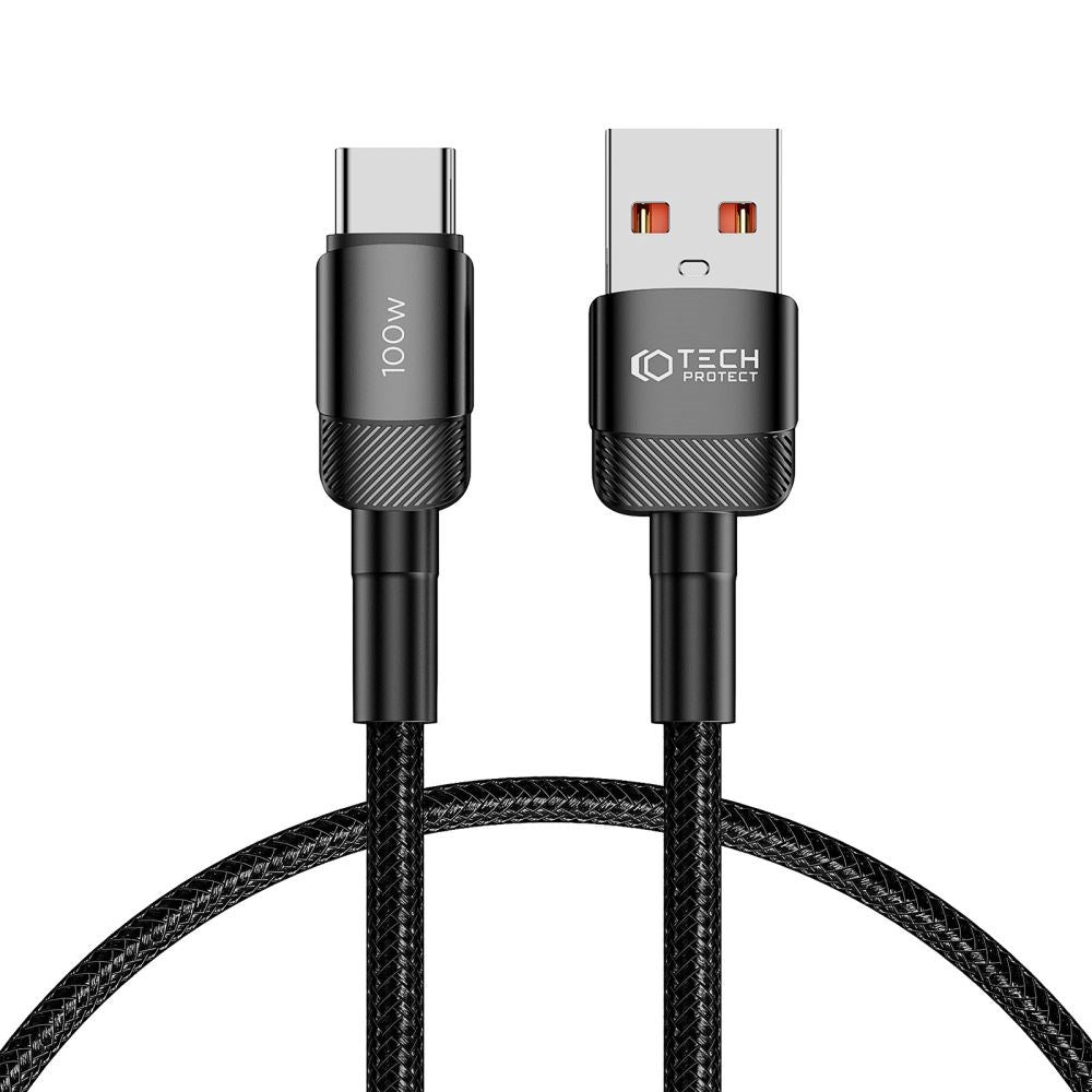 Tech-Protect Ultraboost Evo USB-A til USB-C Kabel 1000W/5A 50cm - Sort