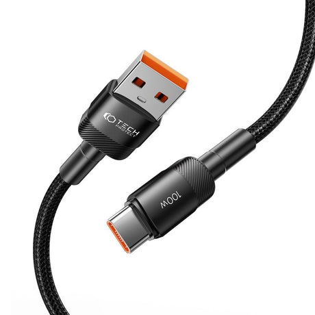 Tech-Protect Ultraboost Evo USB-A til USB-C Kabel 1000W/5A 25cm - Sort