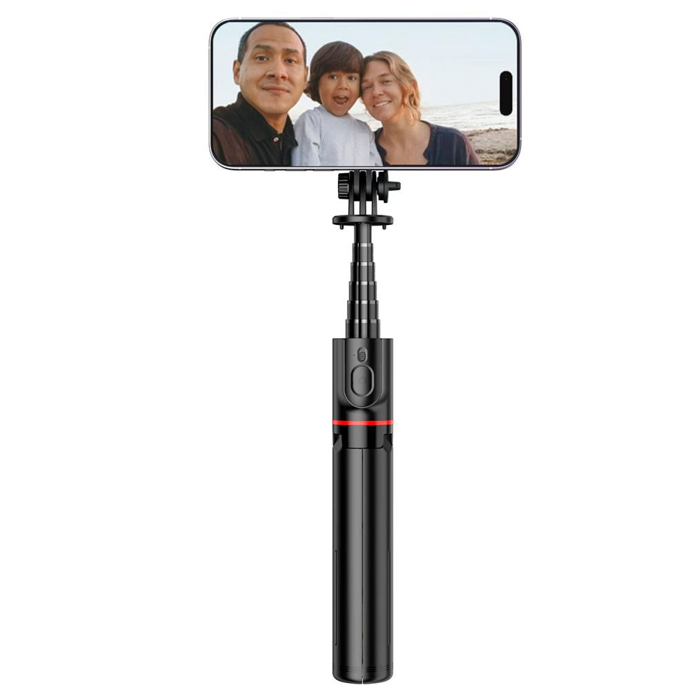 L06S Tech-Protect Kompakt Selfiestang m. Tripod & Bluetooth - MagSafe Kompatibel - Sort