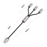 Tech-Protect Ultraboost 3-i-1 Lightning / USB-C / Micro-USB 3.5A Kabel - 1 m. - Grå