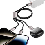 Tech-Protect Ultraboost 3-i-1 Lightning / USB-C / Micro-USB 3.5A Kabel - 1 m. - Grå