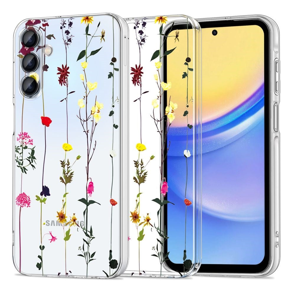 Samsung Galaxy A35 (5G) Tech-Protect Flexair+ Fleksibelt Plastik Bagside Cover - Garden Floral