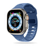 Apple Watch (42/44/SE/45/46/49mm) Iconband Tech-Protect Line Silikone Rem - Blå