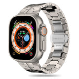 Apple Watch (42/44/SE/45/46/49mm) Tech-Protect Stainless Line Stål Urrem - Titanium