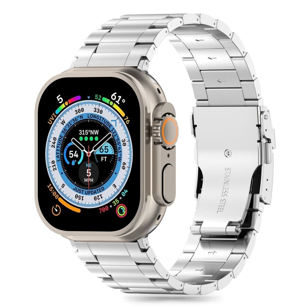 Apple Watch (42/44/SE/45/46/49mm) Tech-Protect Stainless Pro Rem - Sølv