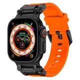 Tech-Protect Apple Watch (42/44/SE/45/46/49mm) Delta Pro Silikone Rem - Black / Orange