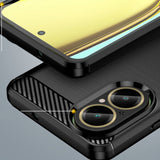 Realme C67 (4G) Tech-Protect Fleksibelt Plastik Carbon Bagside Cover - Sort