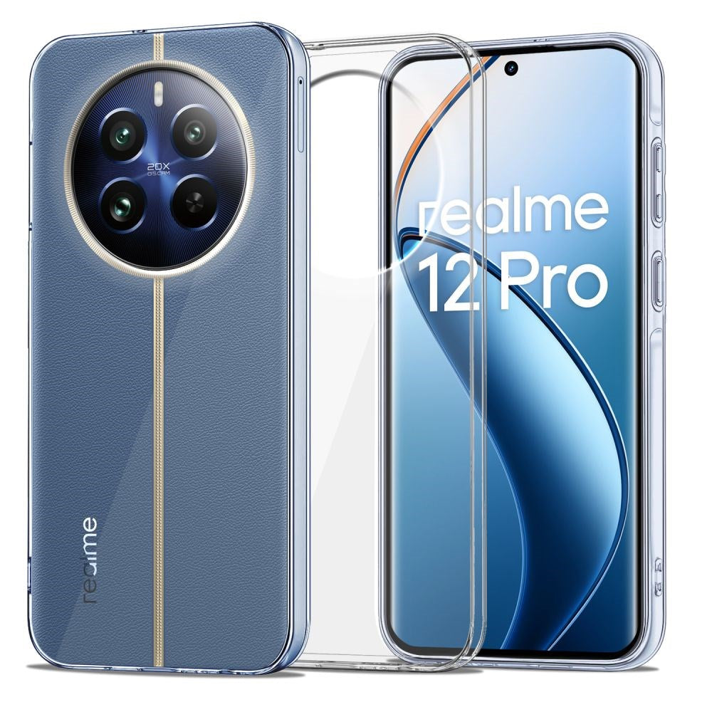 Realme 12 Pro (5G) / 12 Pro+ (5G) Tech-Protect Flexair Fleksibelt Plastik Bagside Cover - Gennemsigtig