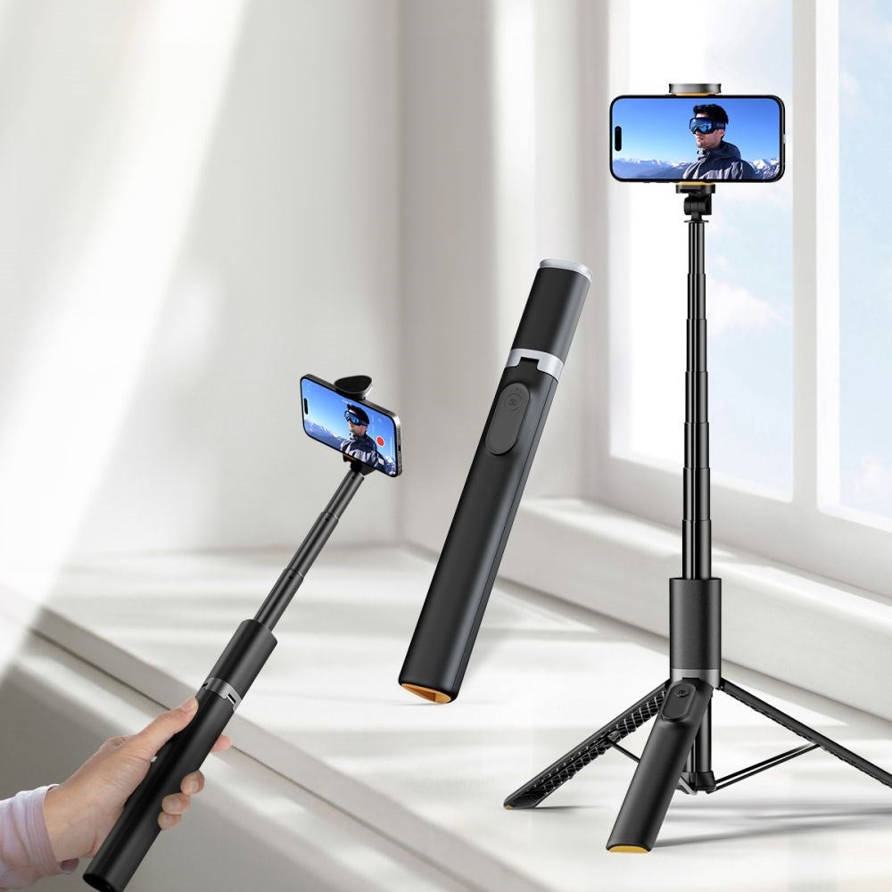 L07S Tech-Protect Selfiestang m. Tripod & Bluetooth - Sort