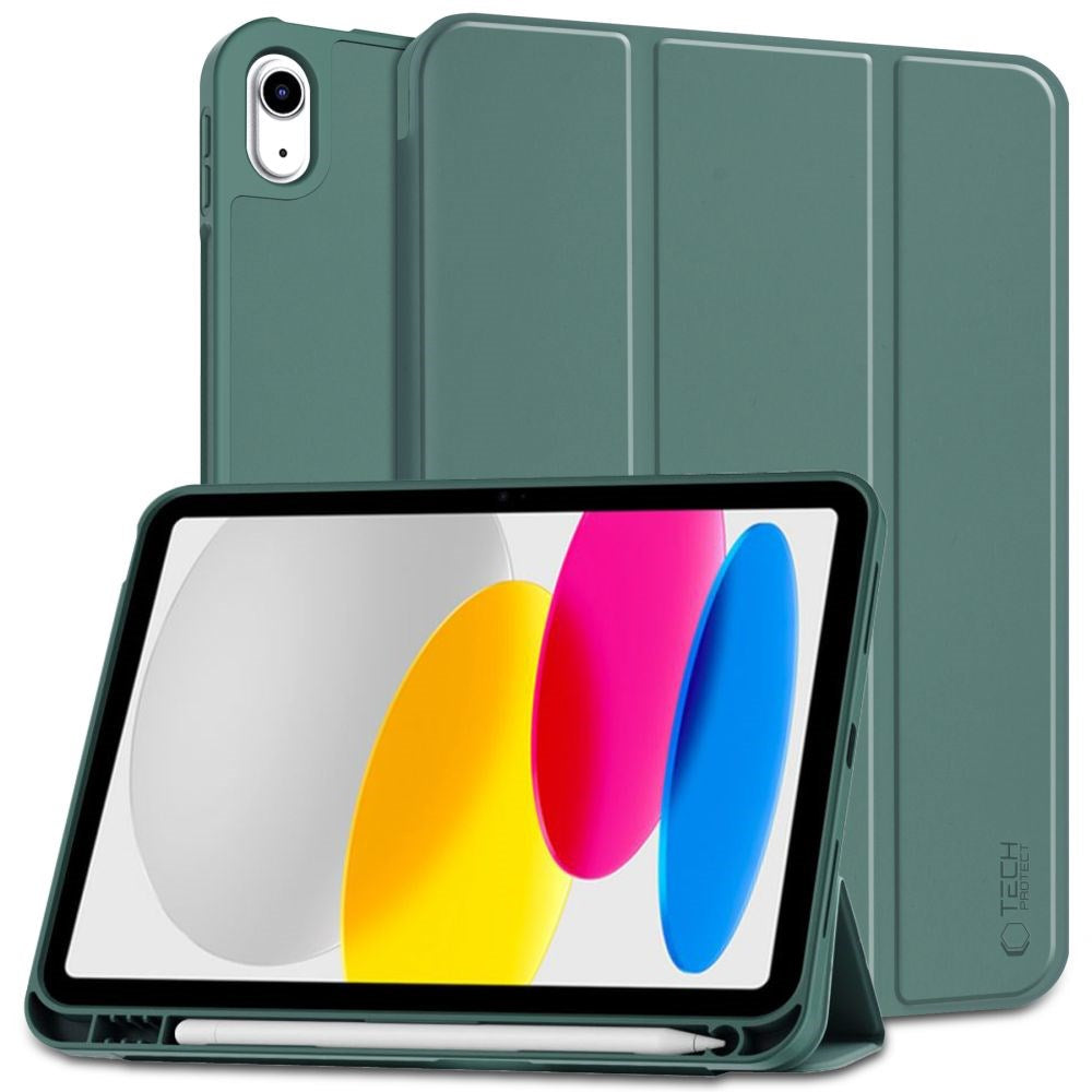 Tech-Protect iPad 10.9" (2022) SC Cover m. Apple Pencil Holder - Mørkegrøn