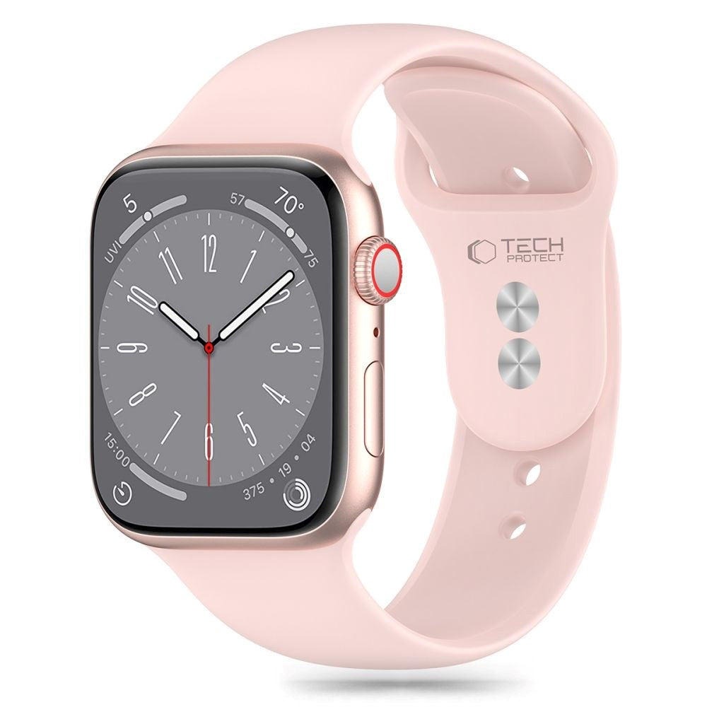 Apple Watch (42/44/SE/45/46/49mm) Tech-Protect Silikone Rem - Light Pink