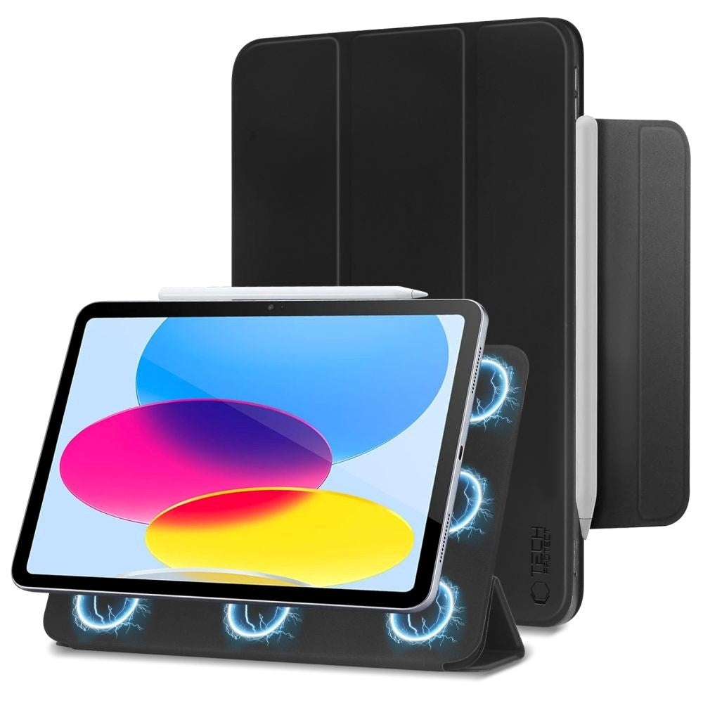 iPad 10.9" (2022) Tech-Protect Smartcase Magnetisk Cover Tri-fold - Sort