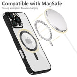 iPhone 16 Pro Tech-Protect Magmat Bagside Cover - MagSafe Kompatibel - Gennemsigtig / Sort