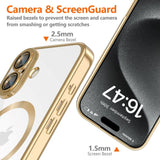 iPhone 16 Tech-Protect Magmat Bagside Cover - MagSafe Kompatibel - Gennemsigtig / Guld