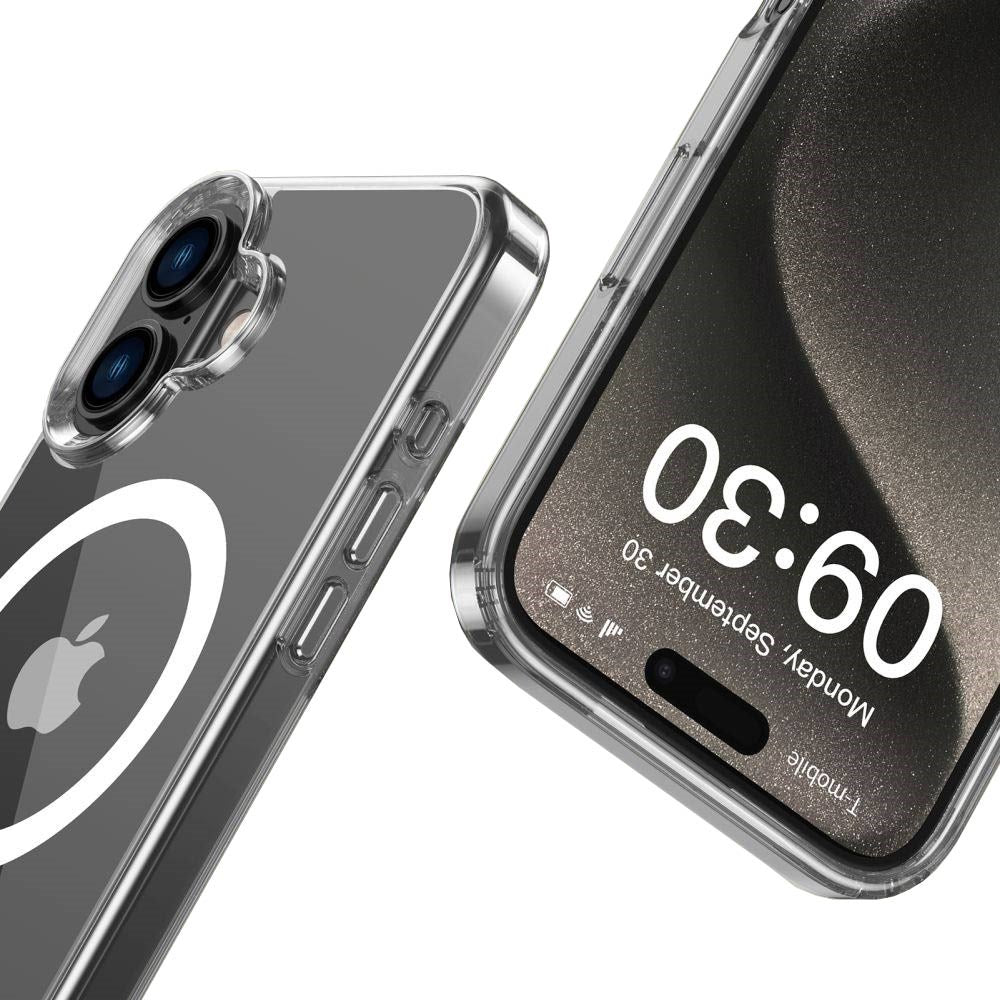 iPhone 16 Plus Tech-Protect Flexair Hybrid Bagside Cover - MagSafe Kompatibel - Gennemsigtig