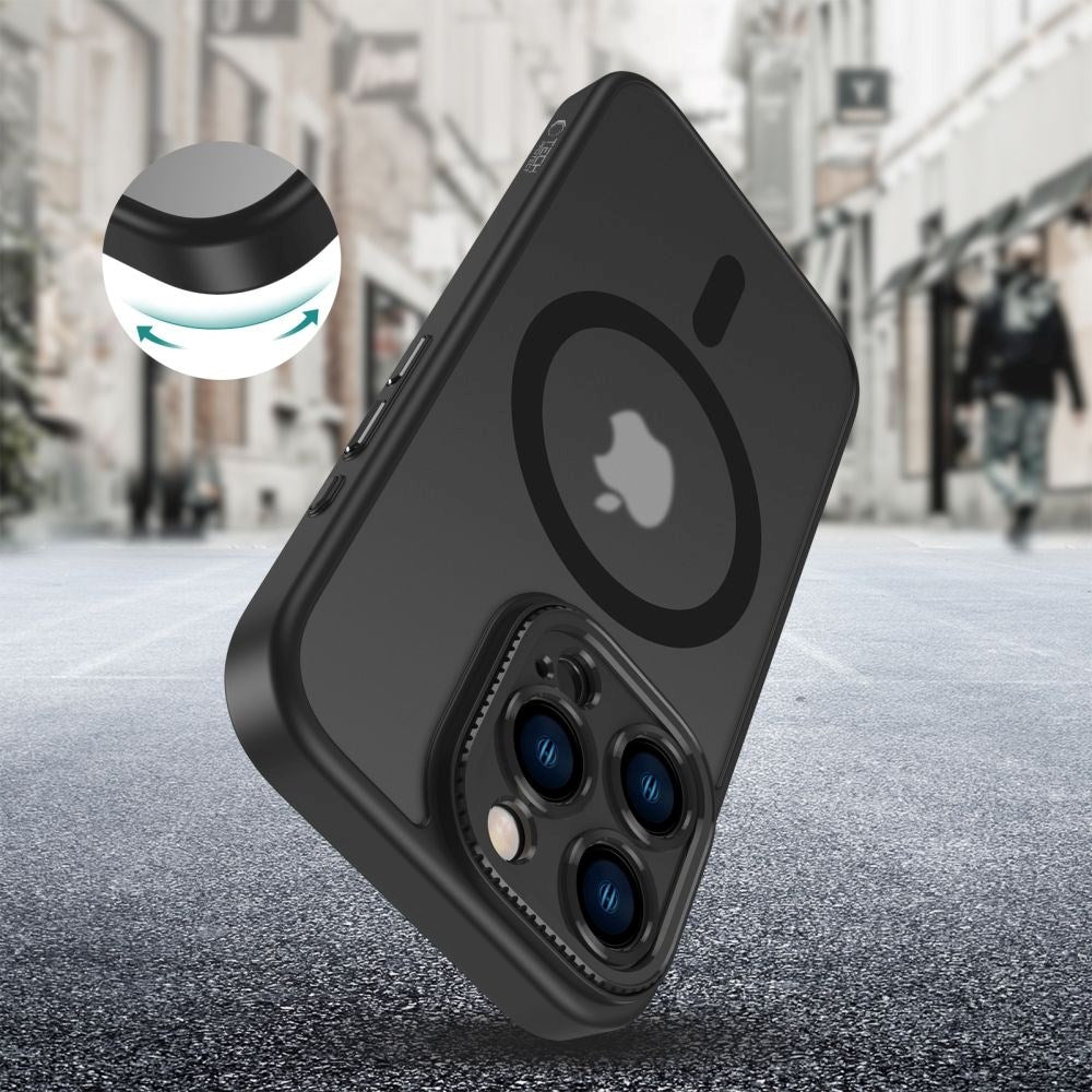 iPhone 16 Pro Max Tech-Protect Magcam Bagside Cover - MagSafe Kompatibel - Mat Sort