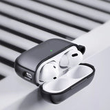 Tech-Protect MagMat Apple AirPods Pro (1. & 2. Gen) Fleksibelt Plastik Cover m. Karabinhage - Mat Sort