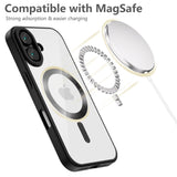 iPhone 16 Tech-Protect Magflex Mobil Cover - MagSafe Kompatibel - Gennemsigtig / Satin Sort