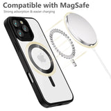 iPhone 16 Pro Max Tech-Protect Magflex Mobil Cover - MagSafe Kompatibel - Gennemsigtig / Satin Sort