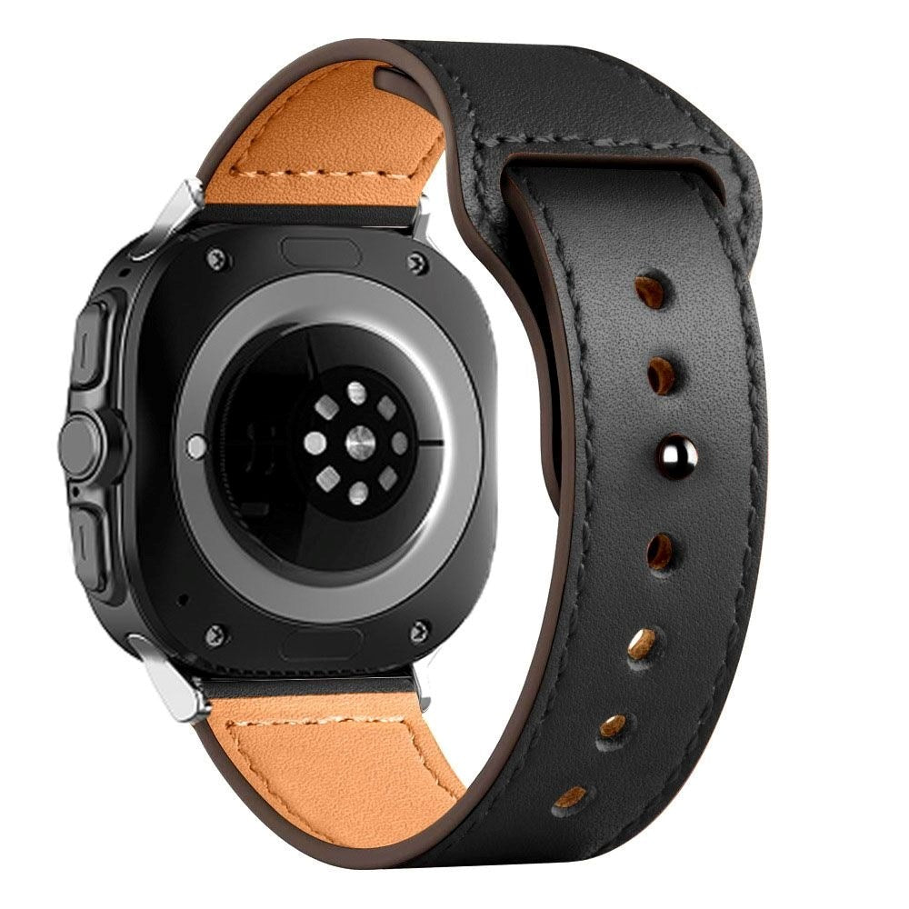 Samsung Galaxy Watch Ultra (47mm) Tech-Protect Leatherfit Ægte Læder Rem - Black