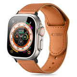 Apple Watch (42/44/SE/45/46/49mm) Tech-Protect Naturalfit Ægte Læder Rem - Brown